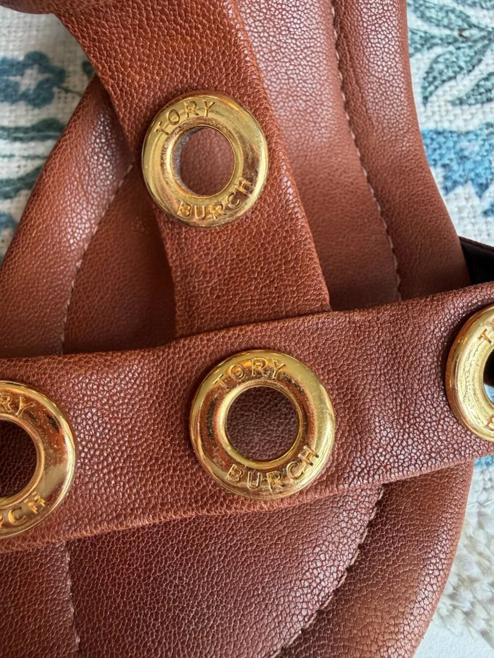 Tory Burch Kathryn Wedge Sandals | Gold Hardware | Womens Size 9